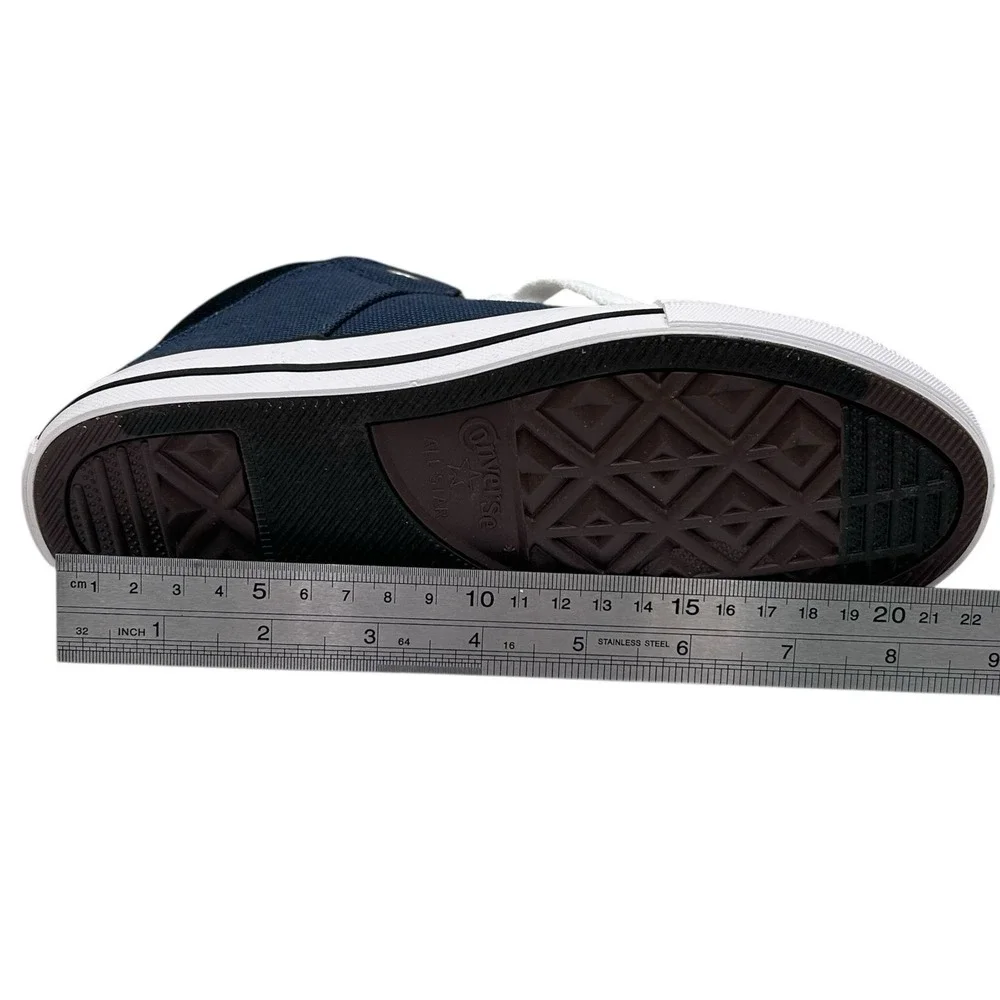 Converse Chuck‎ Taylor All Star Youth Boy's Slip on Shoes Size 2 Navy Blue-Black